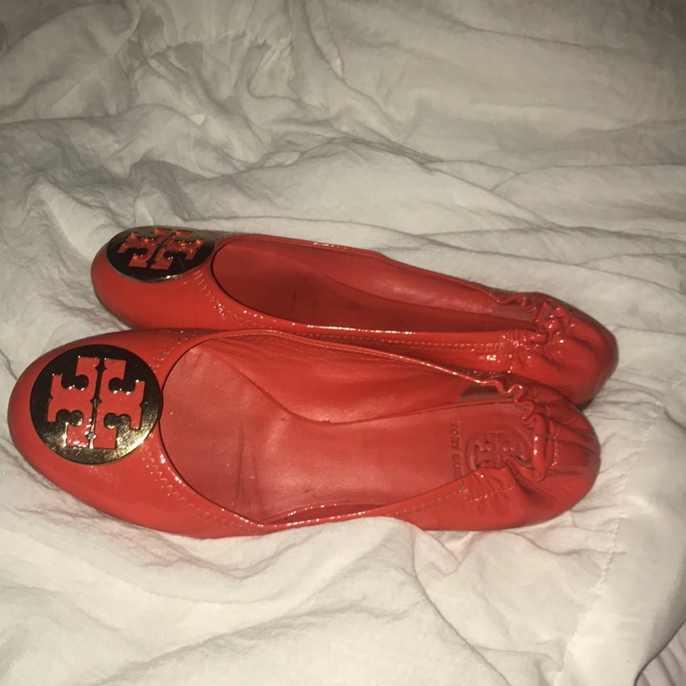 Tory Burch orange flats